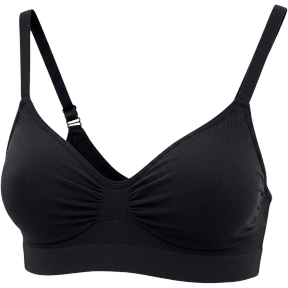 Skims Sculpting Bralette Women L/XL Black Ruched Seamless Adjustable Straps